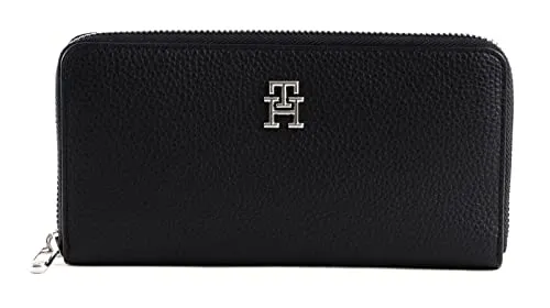 Tommy Hilfiger TH Emblem Large portafoglio donna nero PU