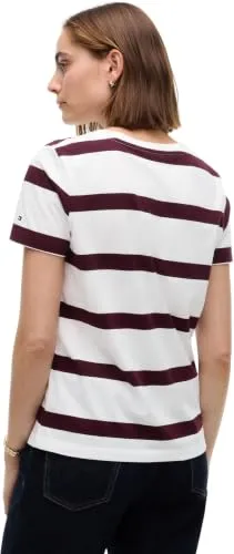 Tommy Hilfiger WW0WW45746 t-shirt donna girocollo bianca