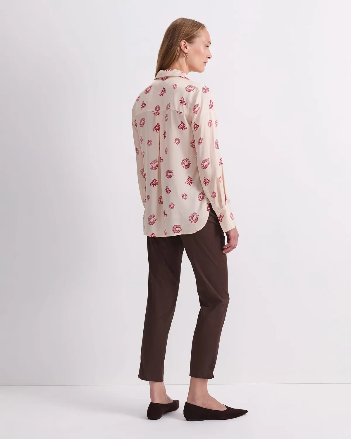Sportscraft Horse Print camicia viscosa fantasia
