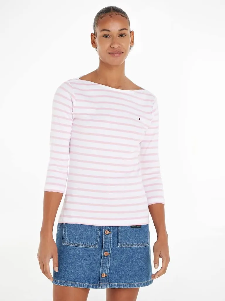 Tommy Hilfiger Basic maglietta maniche lunghe donna cotone