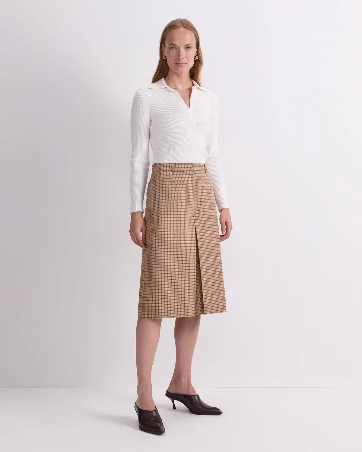 Sportscraft Audrey Check culotte micro-quadri ginocchio