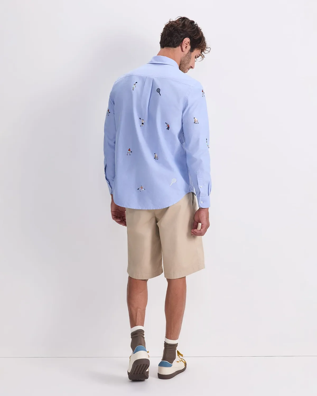 Sportscraft Oxford camicia uomo tennis ricamata cotone