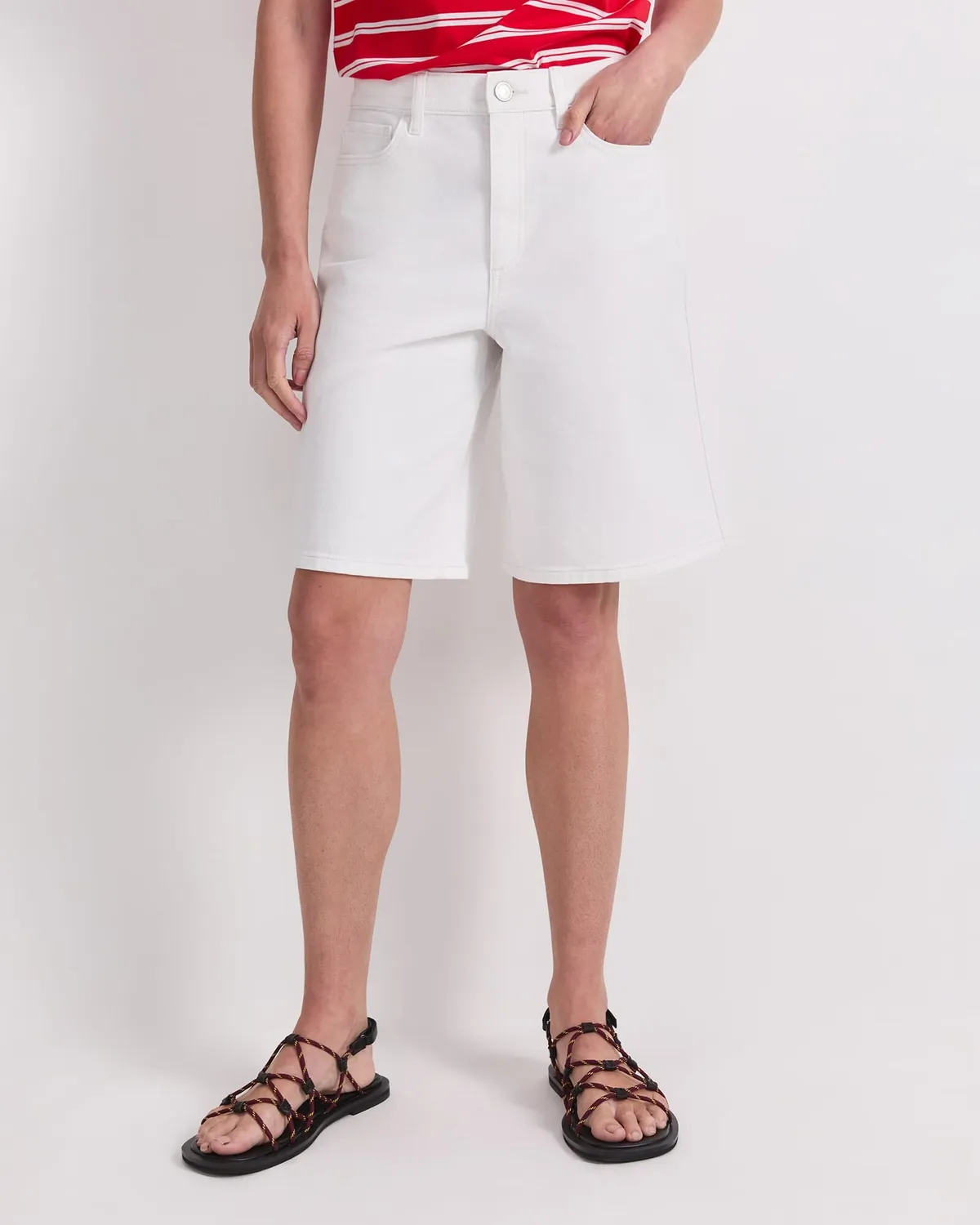 Sportscraft Allegra shorts denim al ginocchio cintura