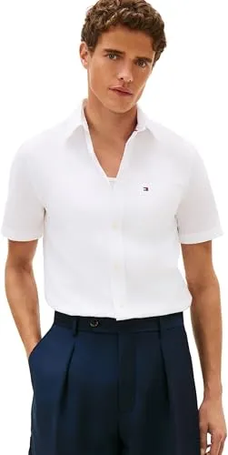 Tommy Hilfiger Seersucker MW0MW38570 camicia uomo azzurra leggera