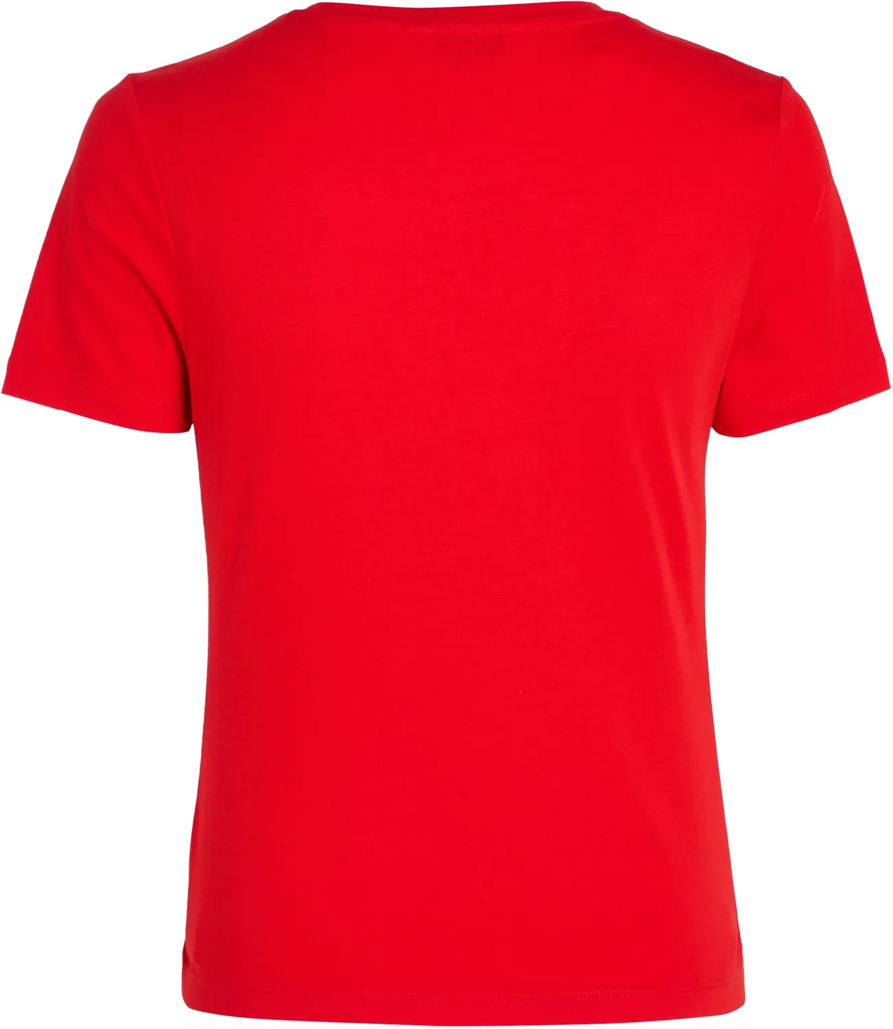 Tommy Hilfiger Slim Flag Tee t-shirt donna rosso slim