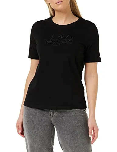 Tommy Hilfiger WW0WW37351 top donna maglia maniche corte