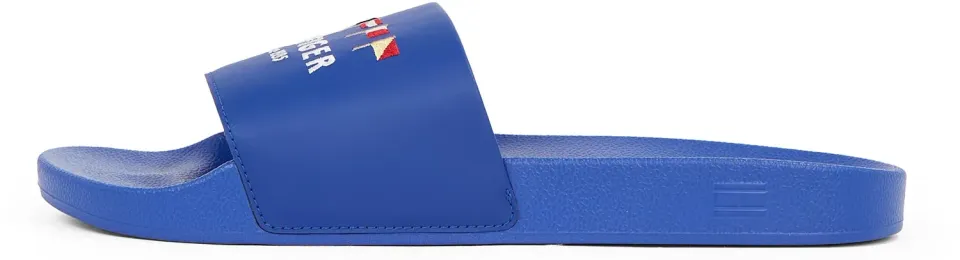 Tommy Hilfiger Flags Logo ciabatte mare uomo nere