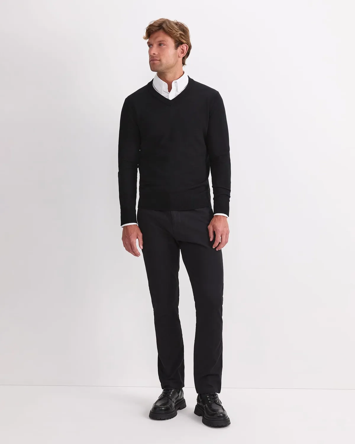 Sportscraft Merino V-Neck maglione lana scollo a V