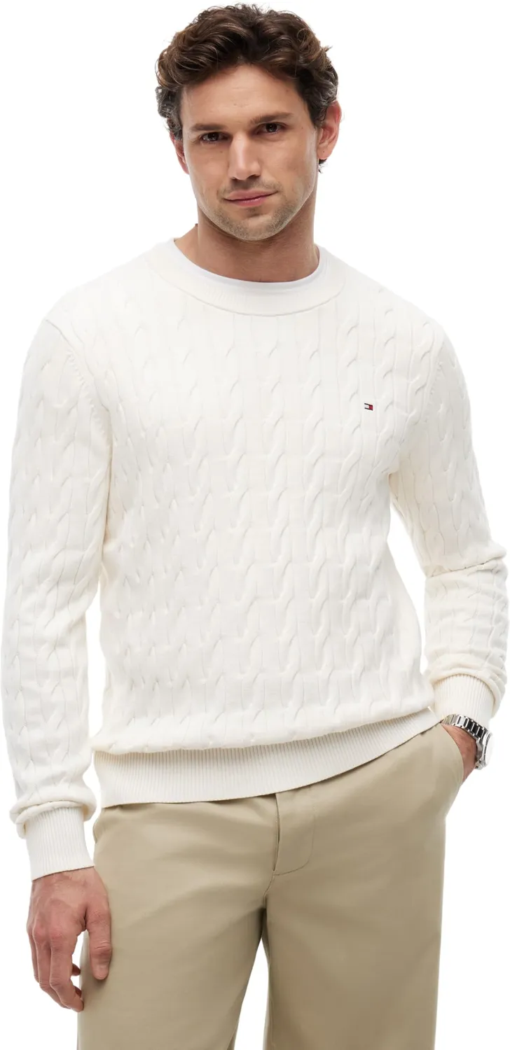 Tommy Hilfiger Classic Cotton Cable MW0MW33132 Maglione L trecce
