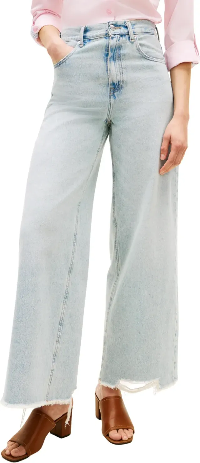 Tommy Hilfiger DNM Eve 70's Wide Leg jeans donna 30W/30L vita alta
