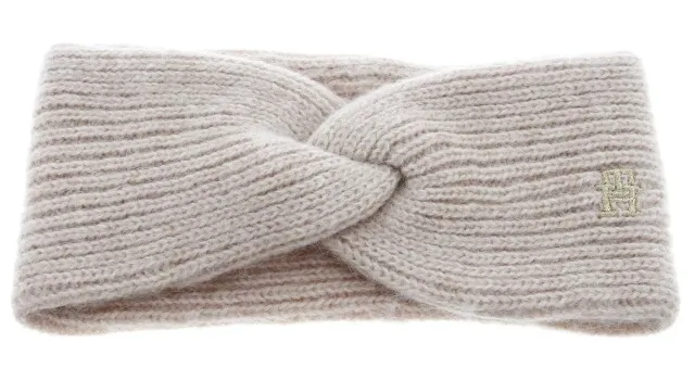 Tommy Hilfiger TH Timeless fascia capelli donna beige pile