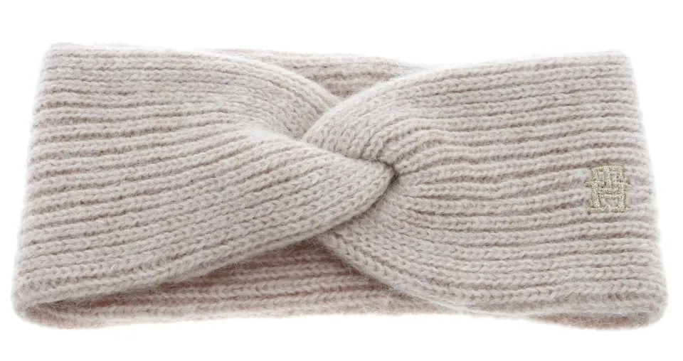 Tommy Hilfiger TH Timeless fascia capelli donna beige pile