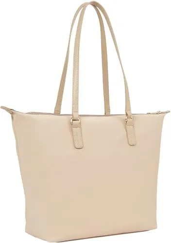 Tommy Hilfiger Poppy Tote con Zip borsa donna beige unica