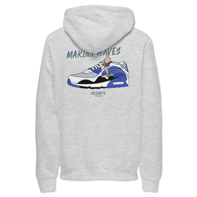 Solemate Sapphire Wave felpa con cappuccio grigia cotone