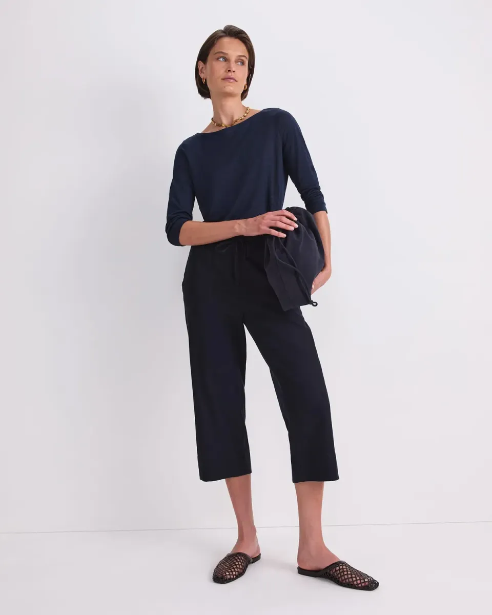 Sportscraft Rosa Crop pantalone lino donna cropped