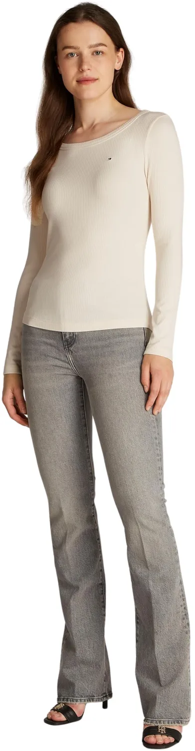 Tommy Hilfiger Slim T-Shirt Donna L Maniche Lunghe girocollo