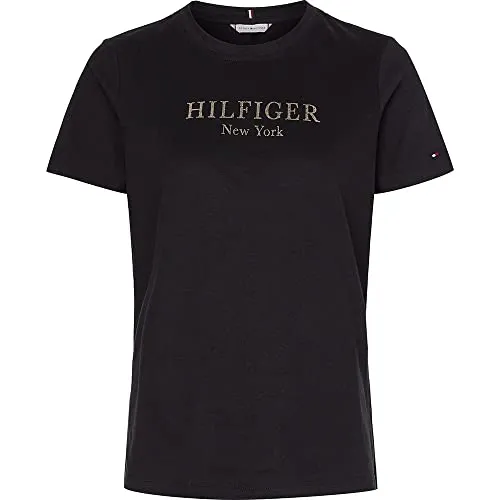 Tommy Hilfiger Reg Foil Hilfiger top donna maniche corte XS