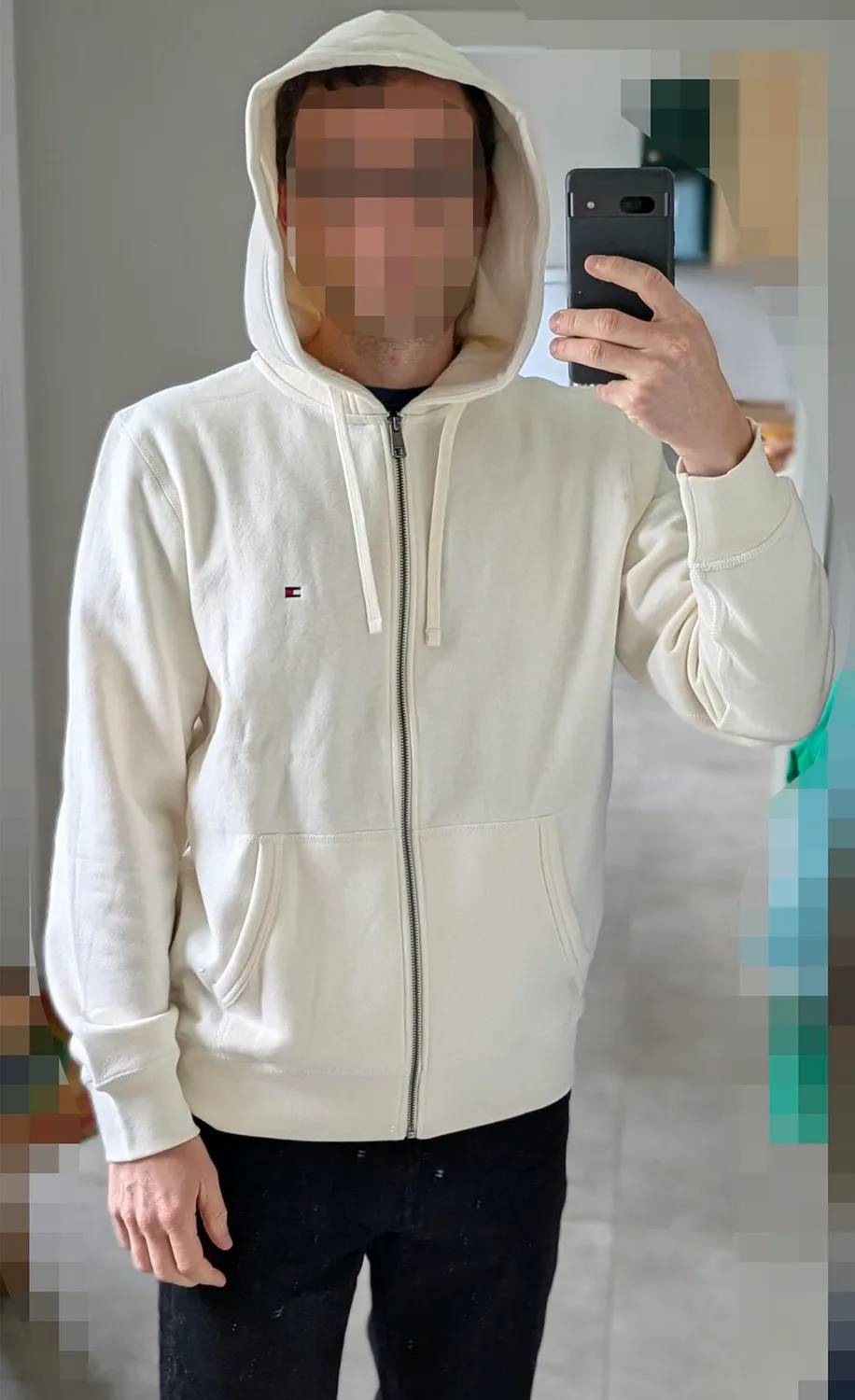 Tommy Hilfiger Essential Fleece MW0MW44931 felpa zip cappuccio pile