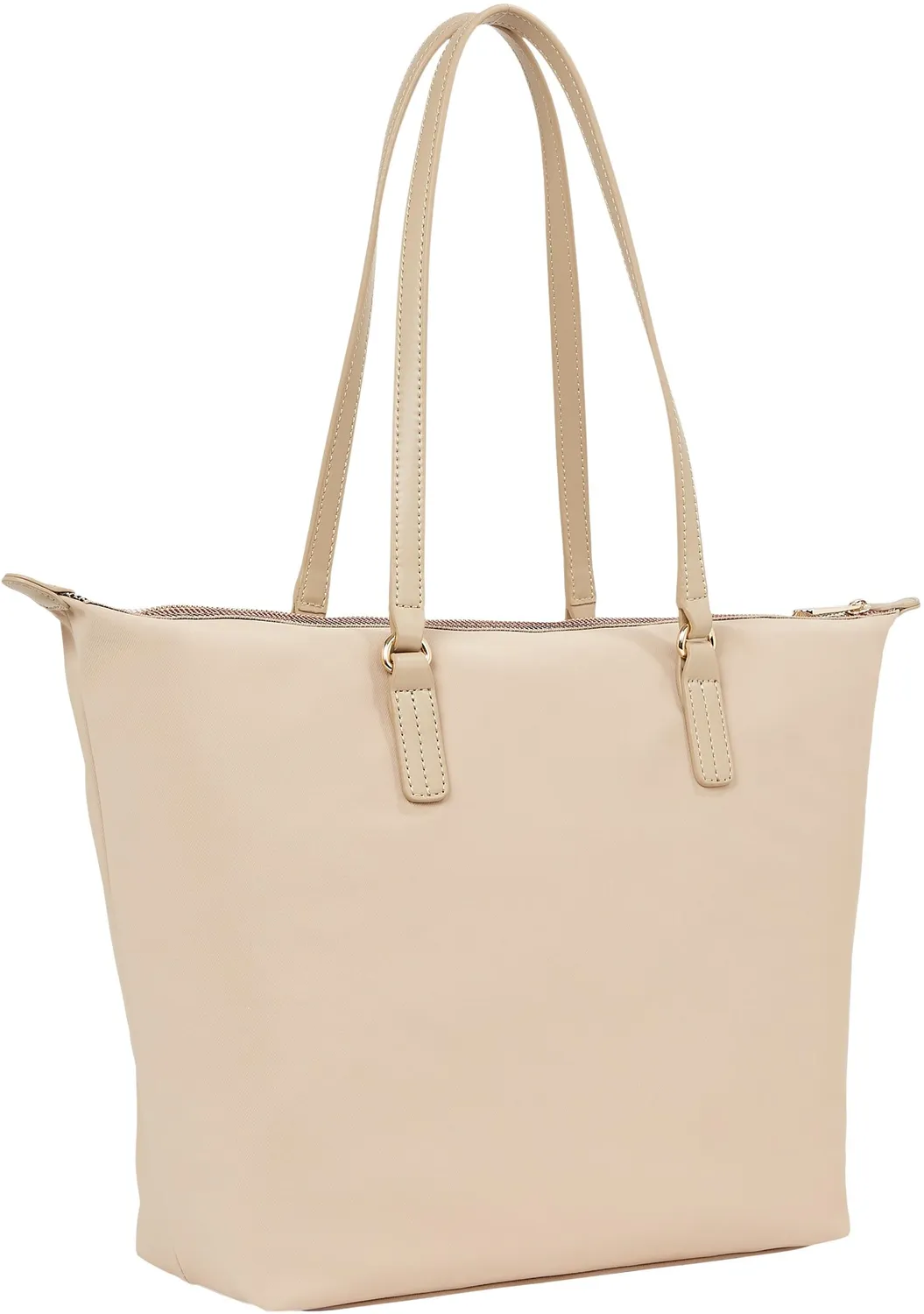 Tommy Hilfiger Poppy Tote con Zip borsa donna beige unica