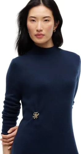 Tommy Hilfiger Soft Wool WW0WW52197 abito maglione donna L blu