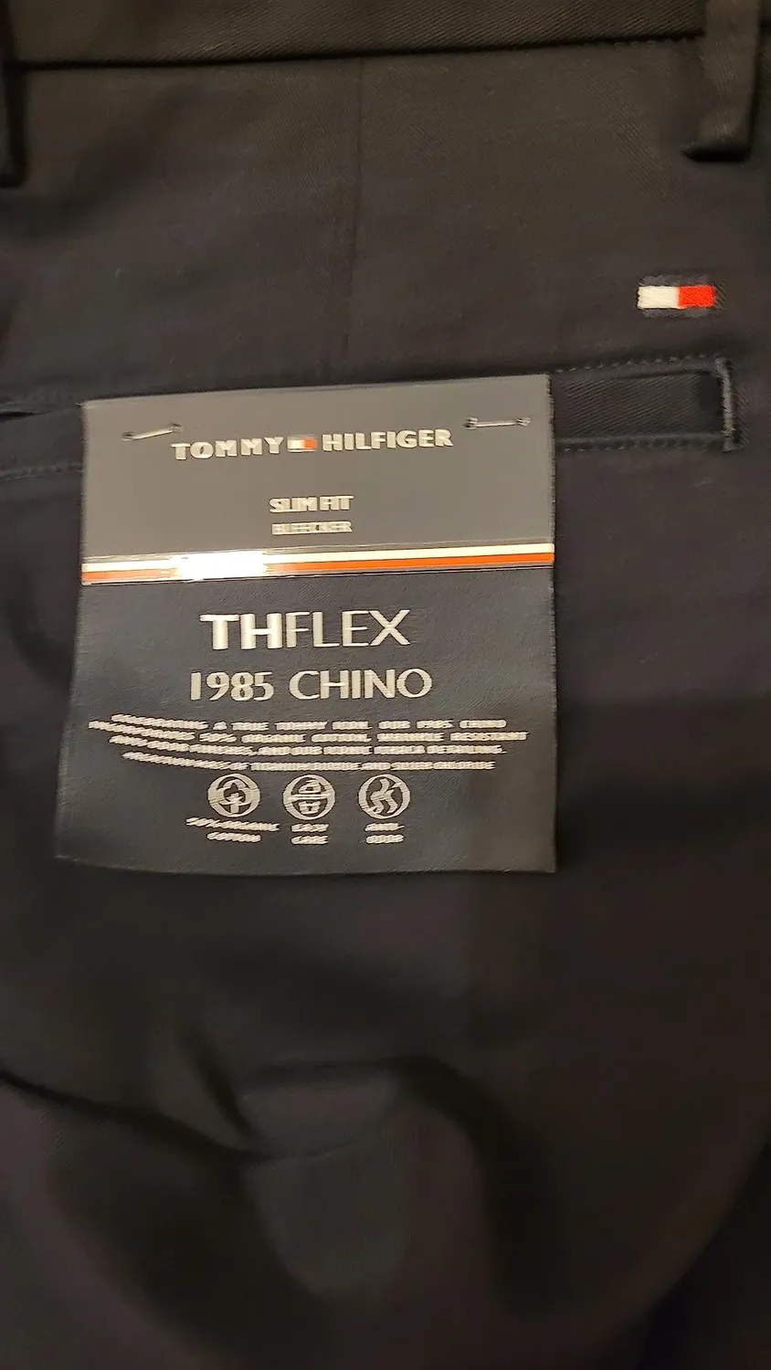 Tommy Hilfiger Bleecker 1985 chino uomo cotone Pima khaki
