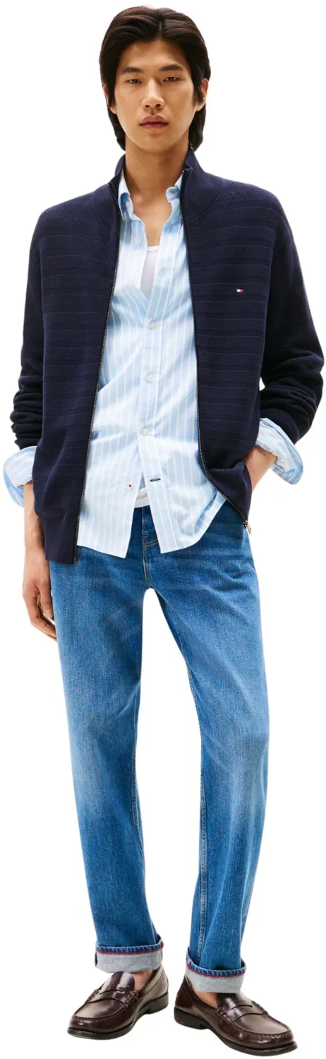 Tommy Hilfiger Stripe Structure Maglione Zip Uomo M