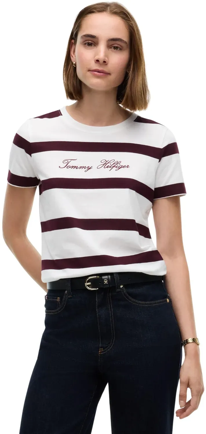 Tommy Hilfiger WW0WW45746 t-shirt donna girocollo bianca