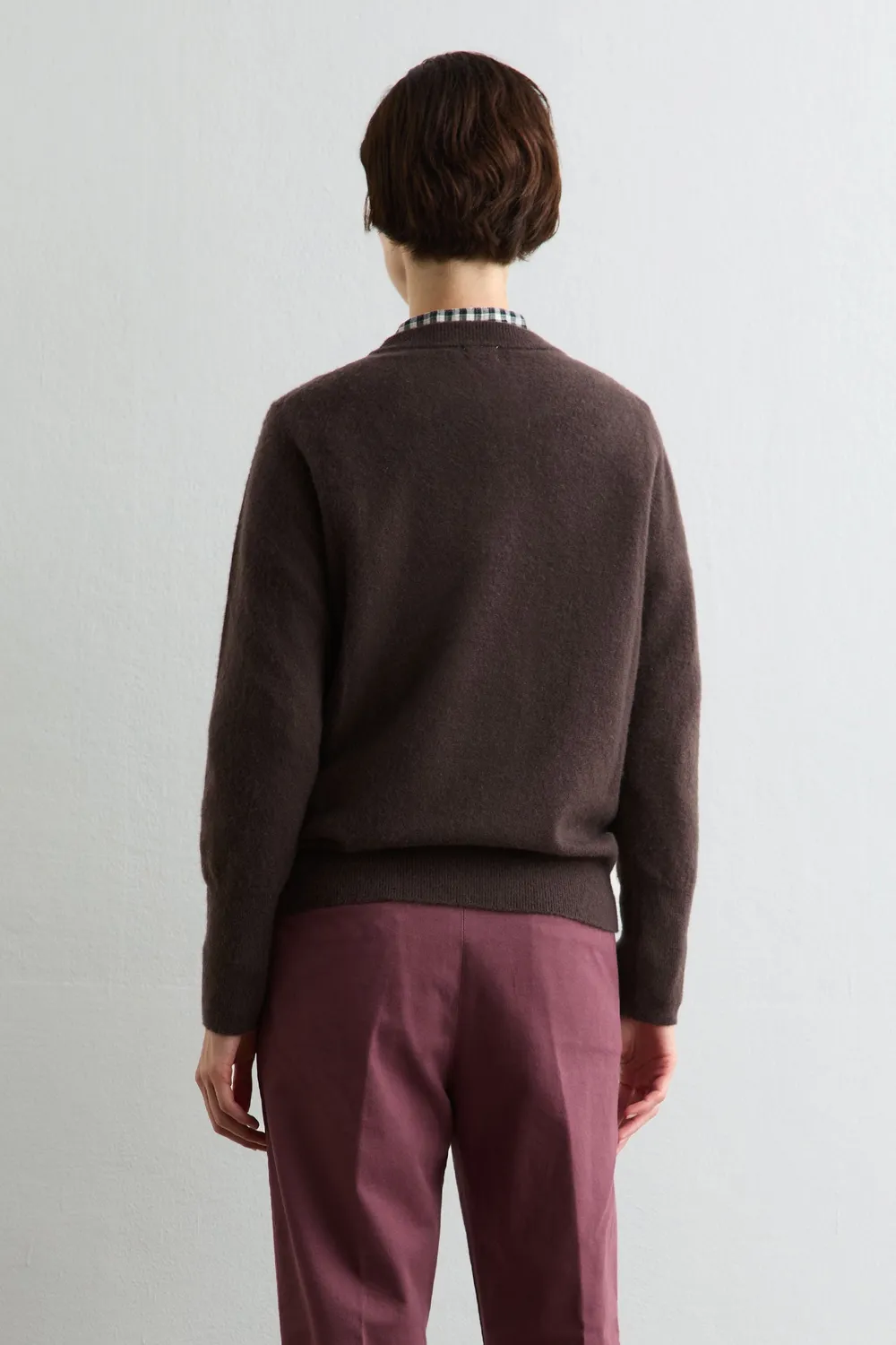 Massimo Alba Amalia maglione cashmere Chicory Coffee