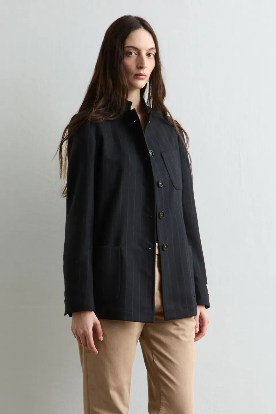 Massimo Alba Baliw giacca donna blu cashmere