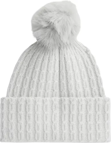 Tommy Hilfiger TH Script AW0AW19112 berretto grigio pon pon