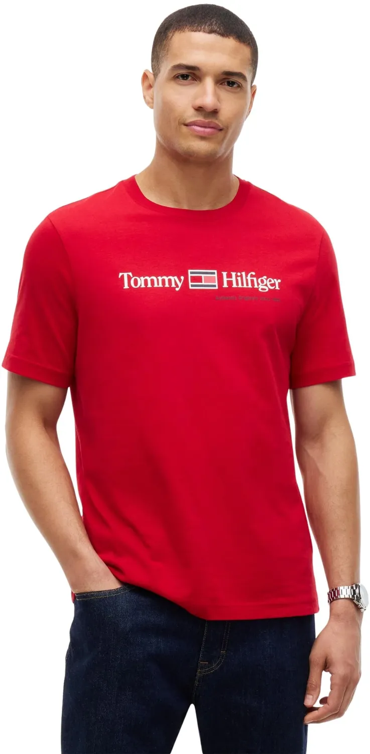 Tommy Hilfiger Brand Love MW0MW44875 t-shirt rossa grafica
