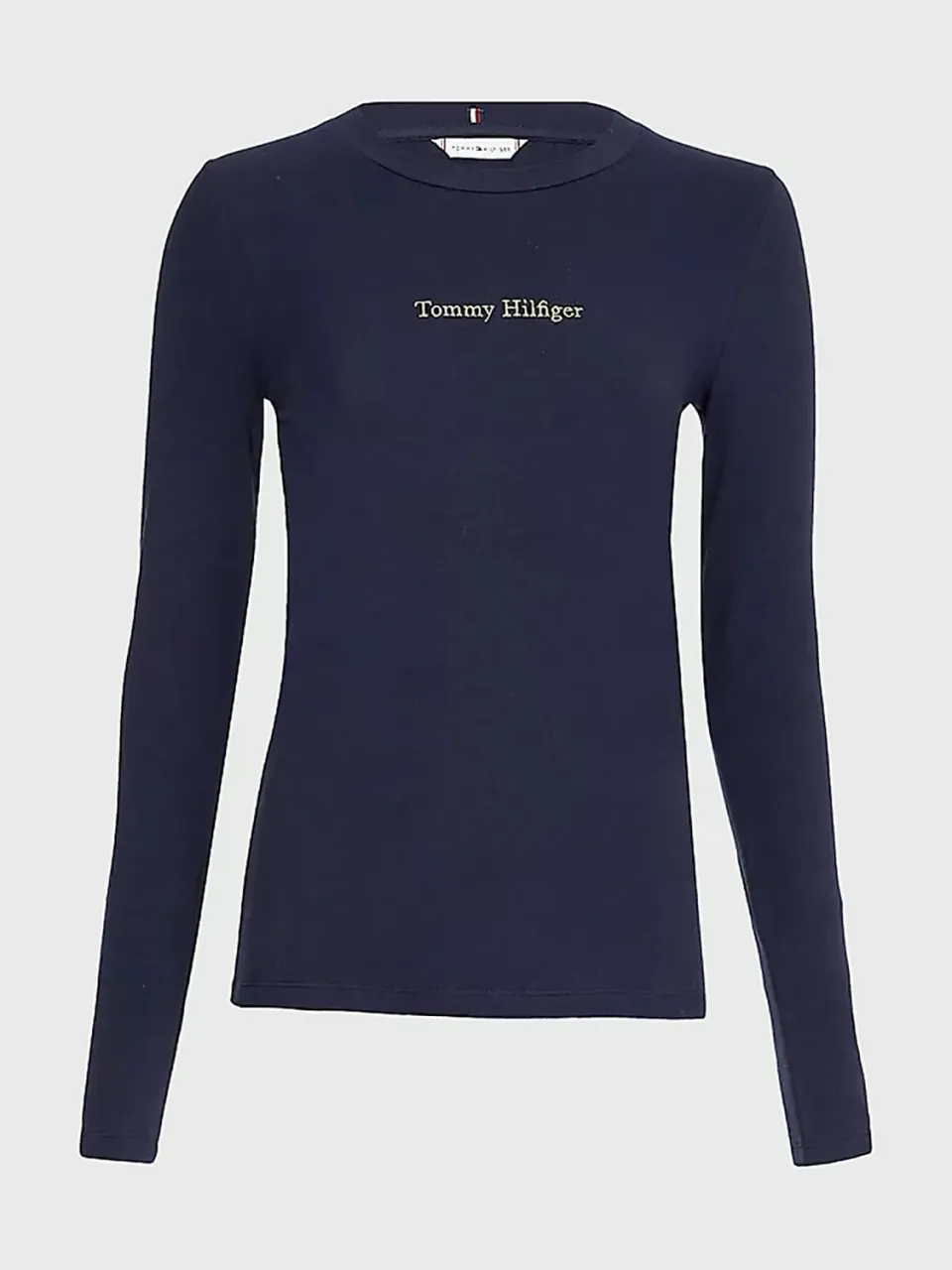Tommy Hilfiger NY Metallic Basic t-shirt donna manica lunga slim