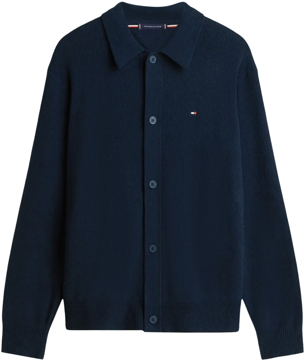 Tommy Hilfiger Textured Polo cardigan L manica lunga
