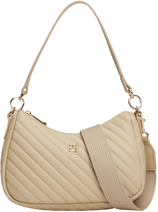 Tommy Hilfiger Poppy Reform borsa spalla donna beige tracolla