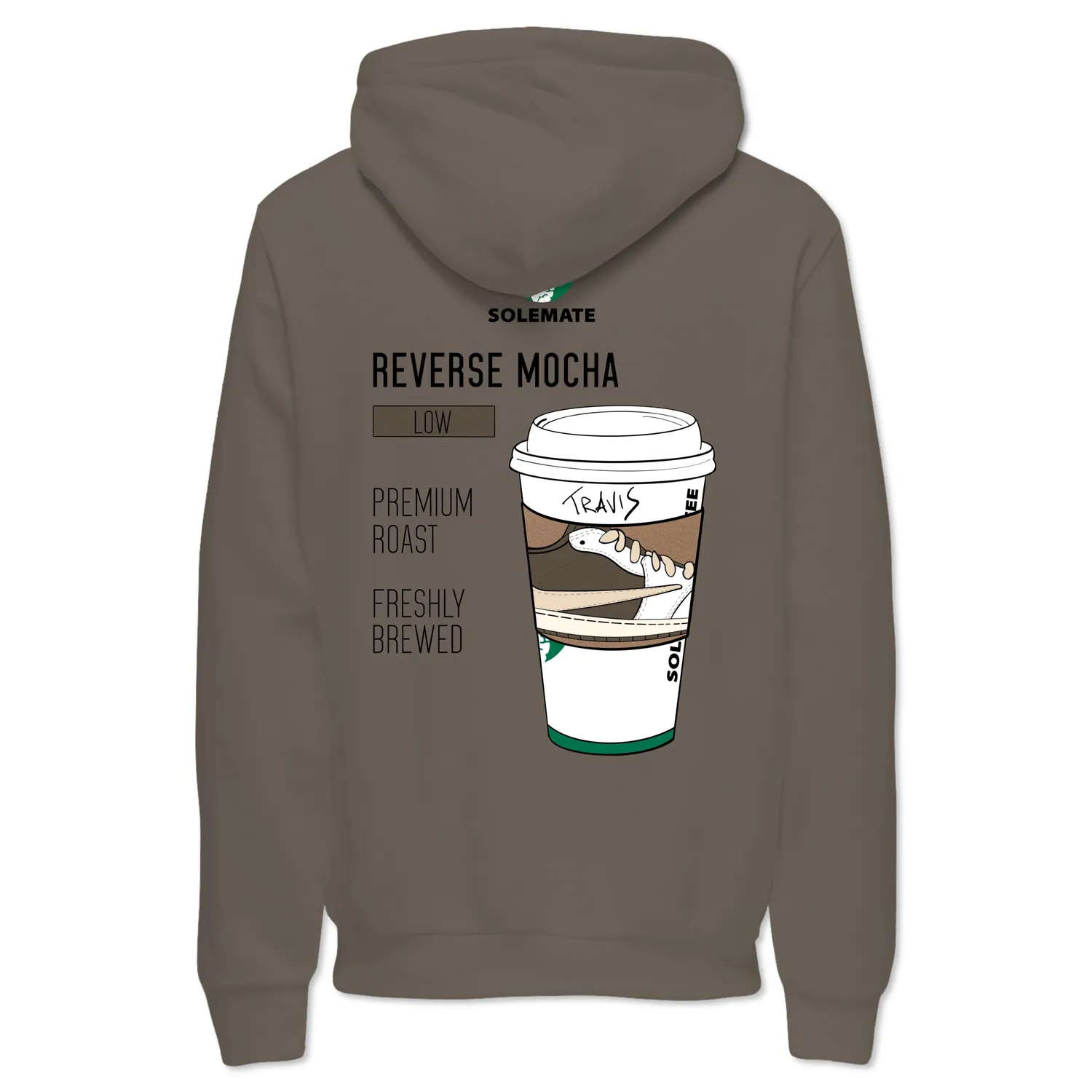 Solemate Coffee felpa con cappuccio mocha cotone