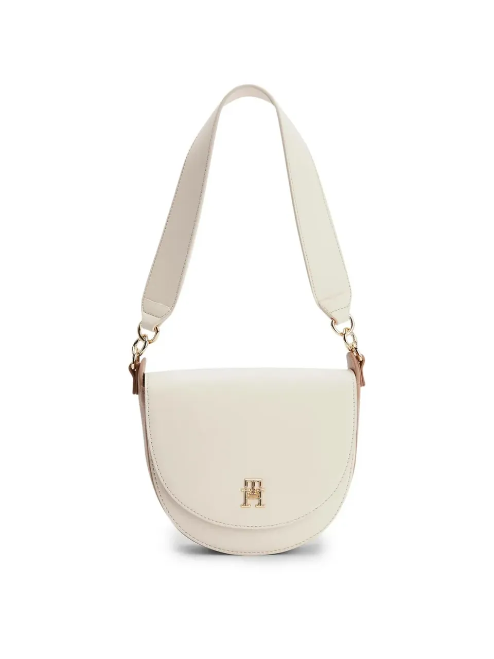 Tommy Hilfiger Life Saddle borsa hobo donna piccola avorio