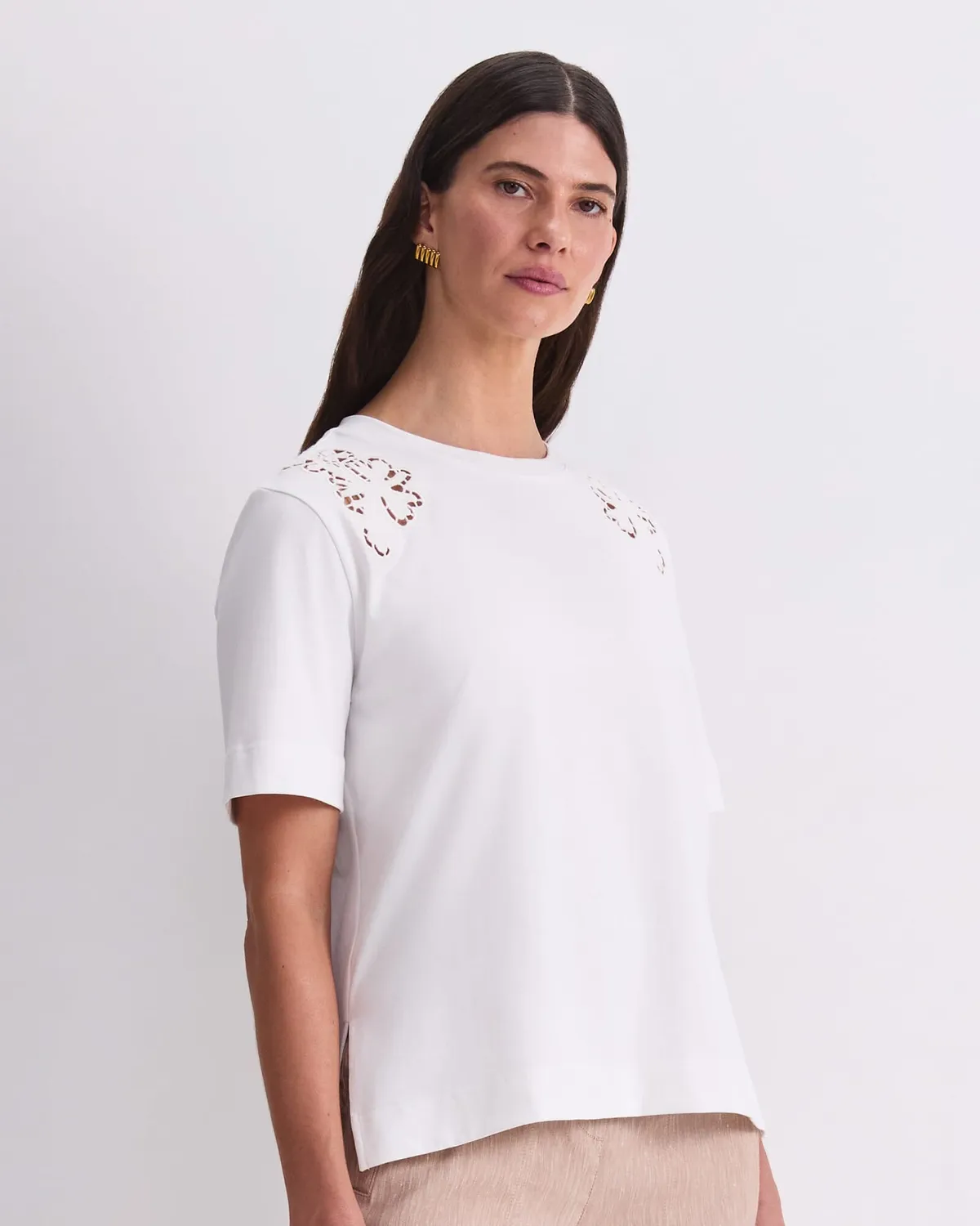 Sportscraft Paloma Broderie t-shirt donna cotone