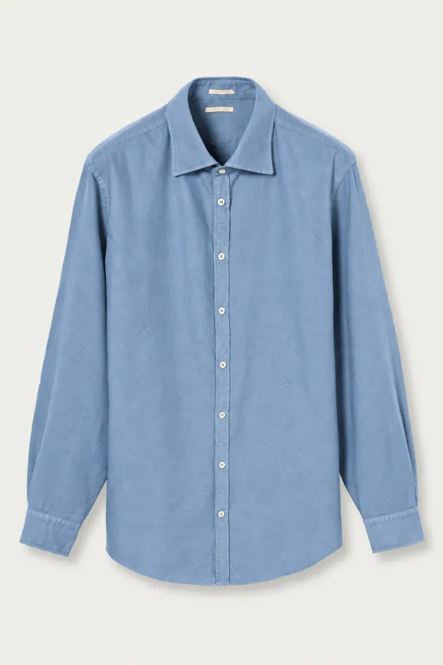 Massimo Alba Genova giacca camicia uomo air blue cotone