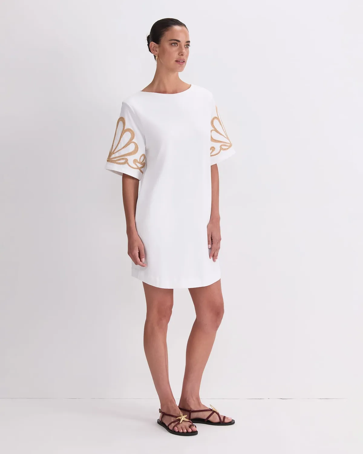 Sportscraft Eliza Embroidery Mini abito cotone