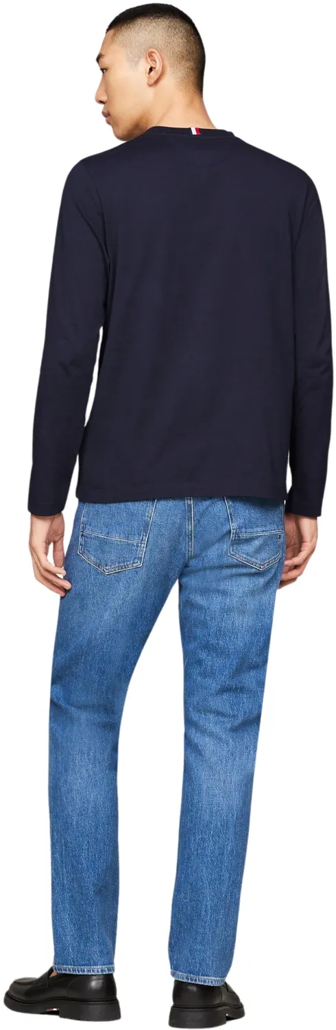Tommy Hilfiger Chest Stripe t-shirt uomo maniche lunghe cotone