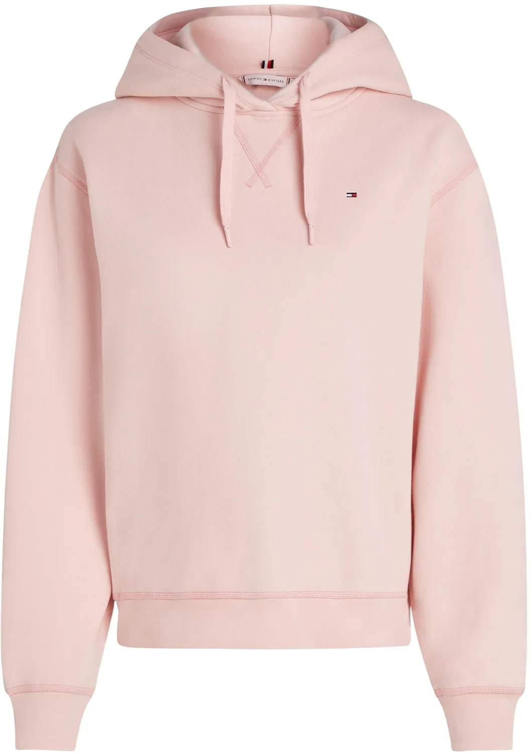 Tommy Hilfiger Flag felpa cappuccio donna cotone blu