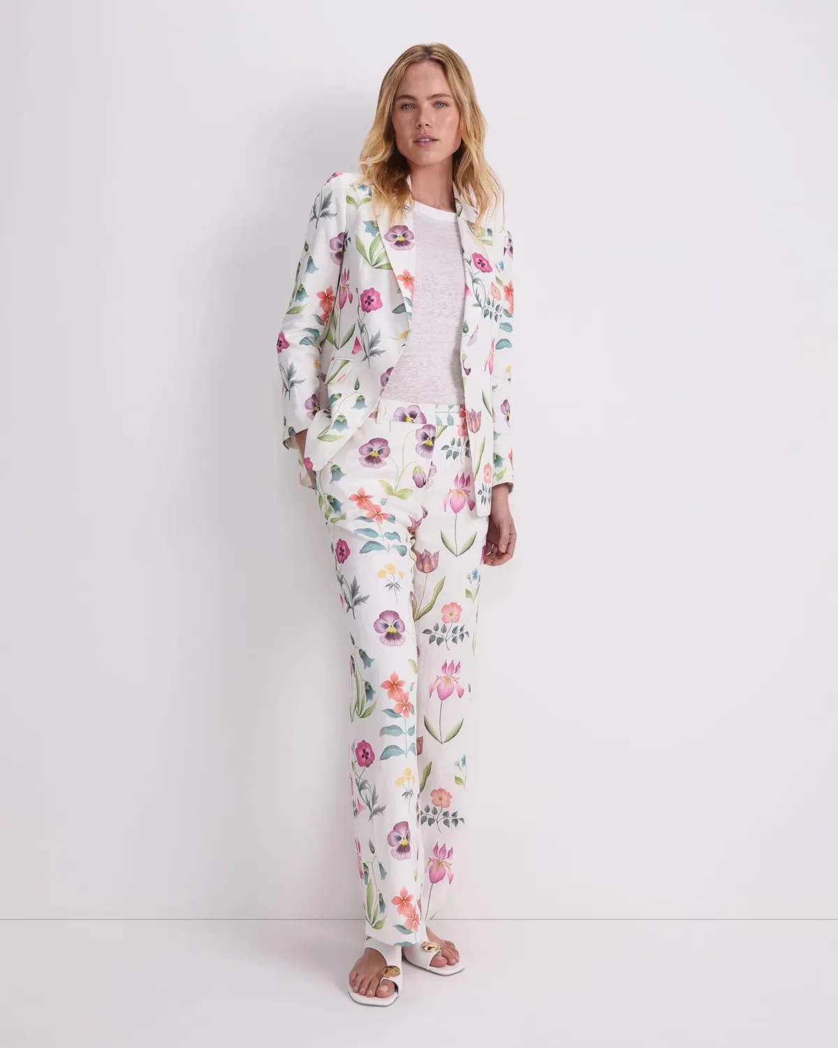 Sportscraft Floral Majesty Liberty blazer lino donna