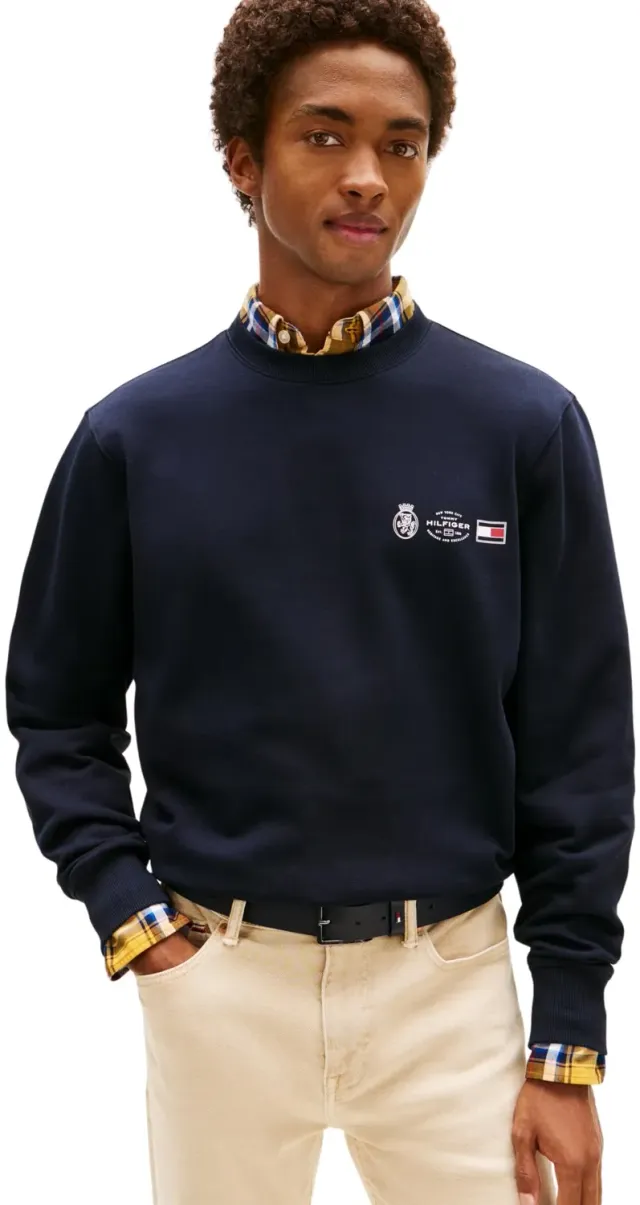 Tommy Hilfiger Small Crest felpa uomo nera L