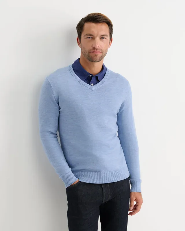 Sportscraft Merino V-Neck maglione scollo V lana merinos