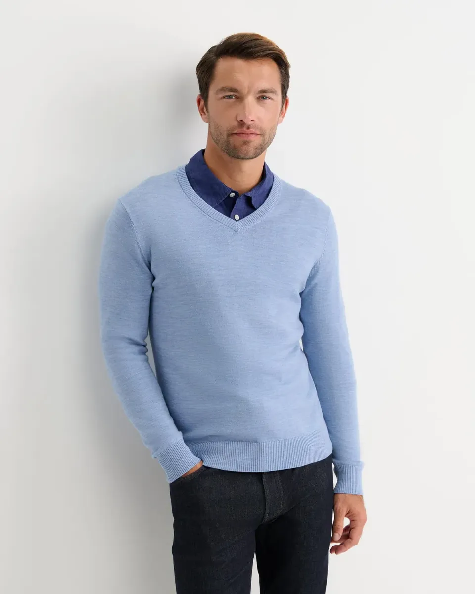 Sportscraft Merino V-Neck maglione scollo V lana merinos