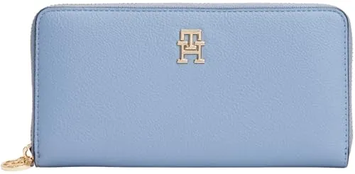 Tommy Hilfiger Distinct Portafogli Donna Blu con Zip