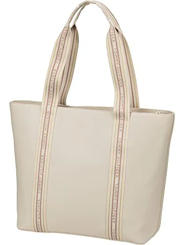 Tommy Life Shopper tote donna avorio con zip
