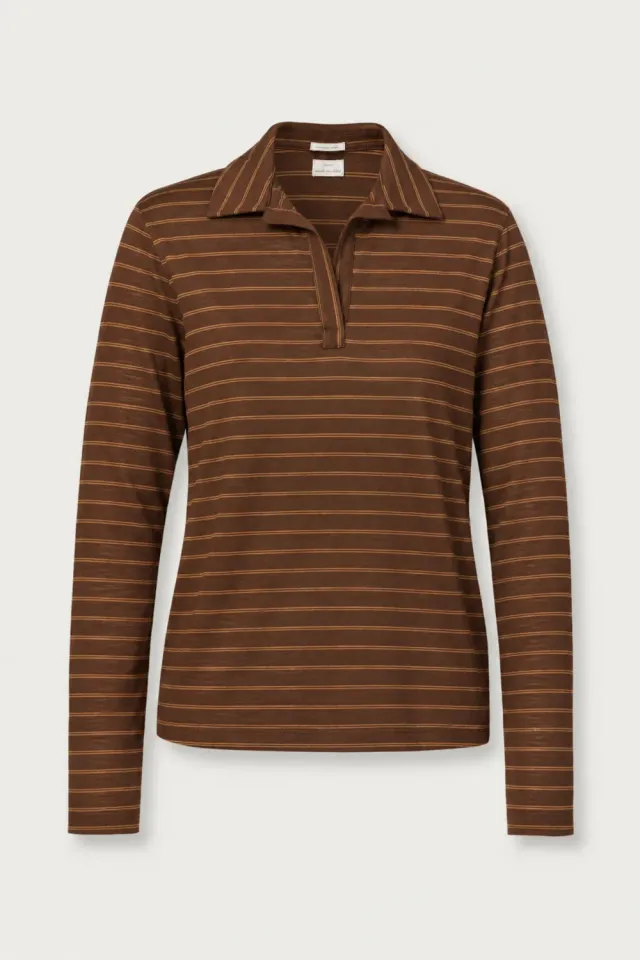 Massimo Alba Bordeaux polo marrone lana vergine