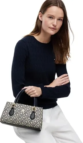 Tommy Hilfiger TH Grace AW0AW18753 borsa satchel blu jacquard