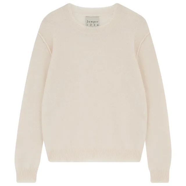 Jumper 1234 Distressed Crew maglione cashmere oatmeal taglia 2